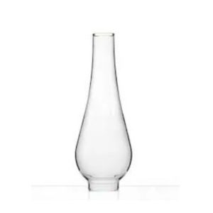 Ersatz Zylinder klein Lampenglas Höhe 20 cm unterer Außendurchmesser 3,6 cm breiteste Stelle 8,2 cm für unsere Öllampe mit Spiegel 30 cm Klarglas mundgeblasen