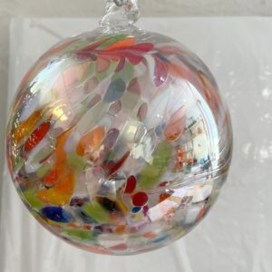 Kugel zum hängen bunte Glaskugel bunt Fensterdekoration mundgeblasenes Kristallglas Durchmesser ca. 15 cm