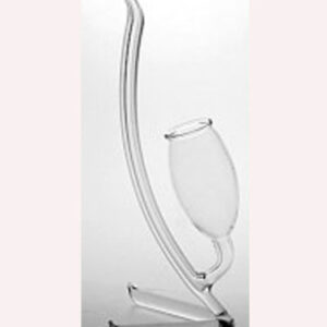 Schnapspfeife mundgeblasen Höhe ca. 30 cm Klarglas