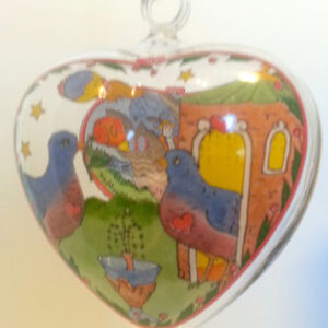 Hutschenreuther Glas Herz 2016 Höhe ca. 6 cm mundgeblasen