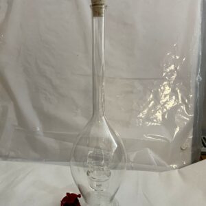 Glas Karaffe mit klarem Wasser Brunnen in Innerem Inhalt 0,5 Liter Höhe 30 cm mundgeblasen Klarglas