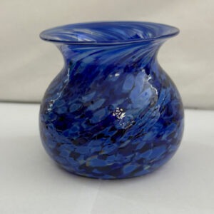 Blau Hellblau Kugelvase Durchmesser 10 cm Höhe 7,5 cm mundgeblasen